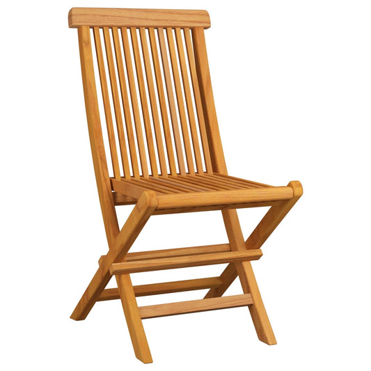 Folding Chairs 8 pcs Solid Teak Wood