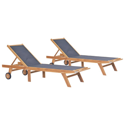 Sunlounger | Brown | Solid Teak wood | Standard | Foldable | Sunlounger