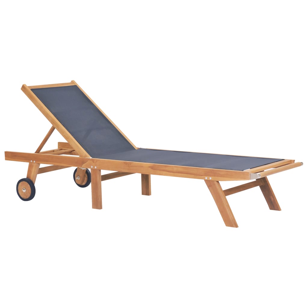 Sunlounger | Brown | Solid Teak wood | Standard | Foldable | Sunlounger