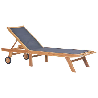 Sunlounger | Brown | Solid Teak wood | Standard | Foldable | Sunlounger