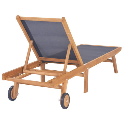 Sunlounger | Brown | Solid Teak wood | Standard | Foldable | Sunlounger