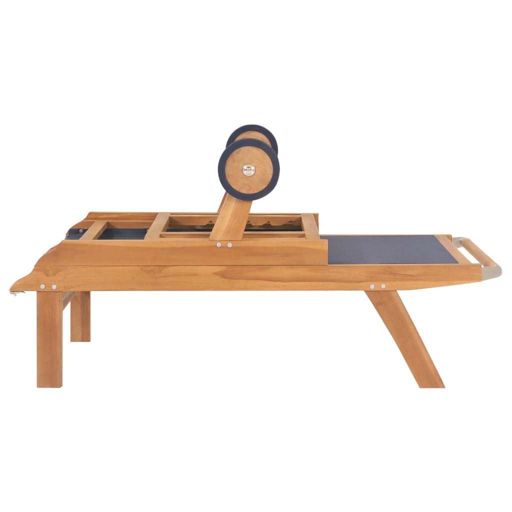 Sunlounger | Brown | Solid Teak wood | Standard | Foldable | Sunlounger