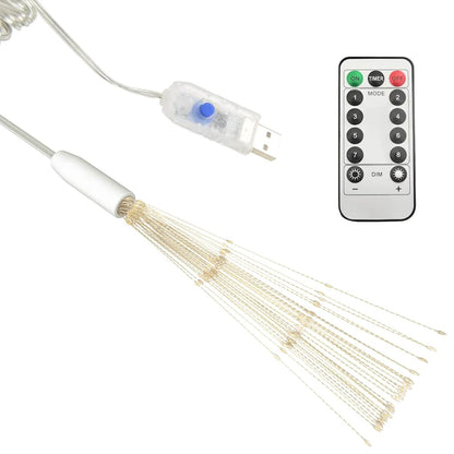 Christmas Firecrack Lights 10pcs Warm White 20 cm 1400LEDs