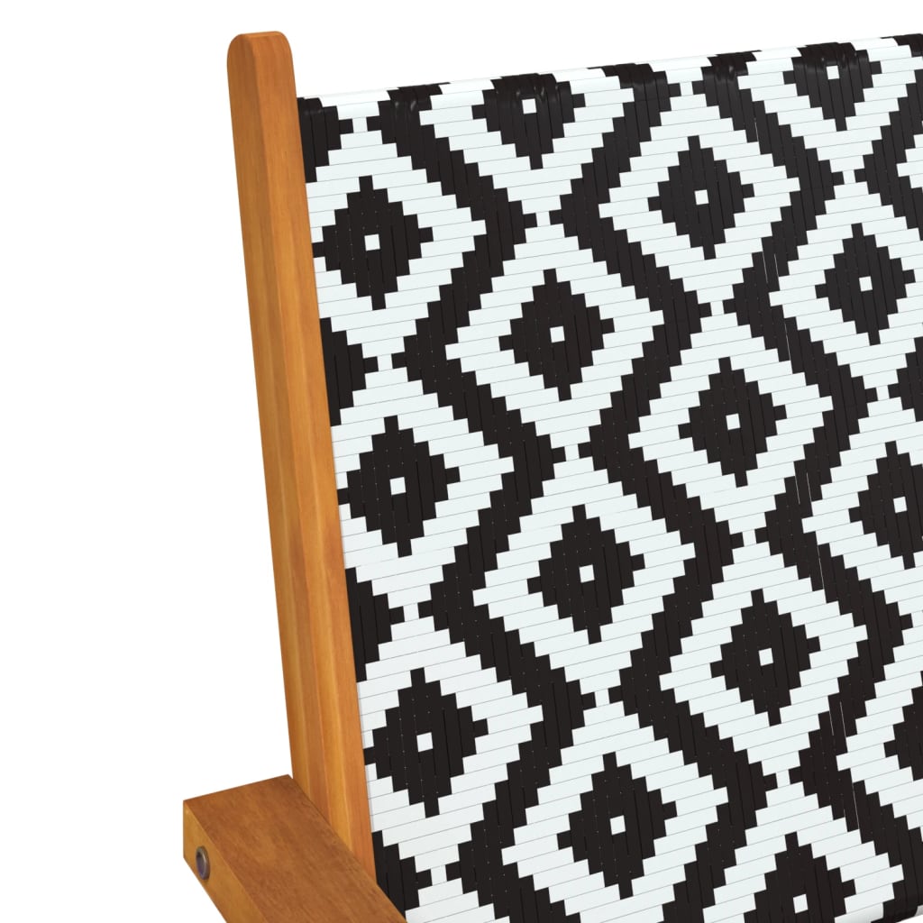 Garden Chair | Set of 2 | Brown, Black, White