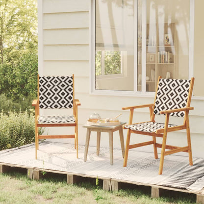 Garden Chair | Set of 2 | Brown, Black, White