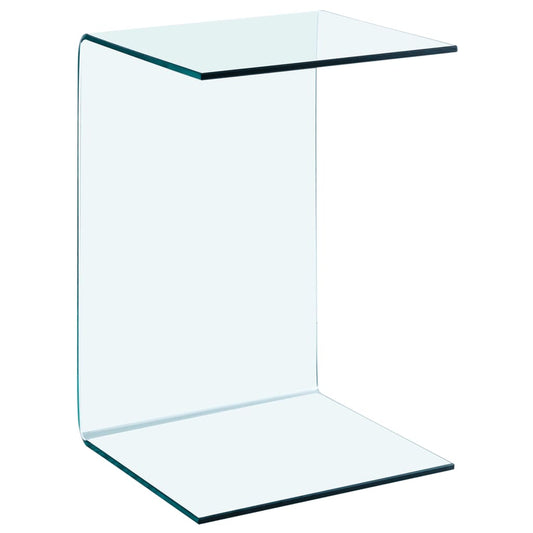 Side Table | Clear | Tempered glass | 40x40x60 cm | Tough | Side Table