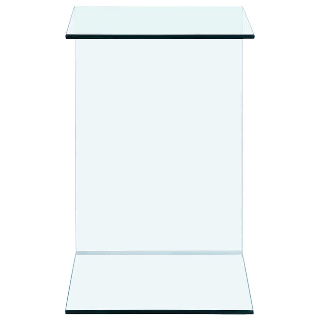 Side Table | Clear | Tempered glass | 40x40x60 cm | Tough | Side Table
