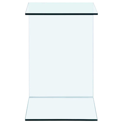 Side Table | Clear | Tempered glass | 40x40x60 cm | Tough | Side Table