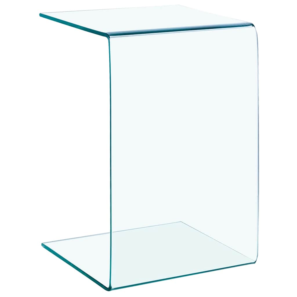 Side Table | Clear | Tempered glass | 40x40x60 cm | Tough | Side Table