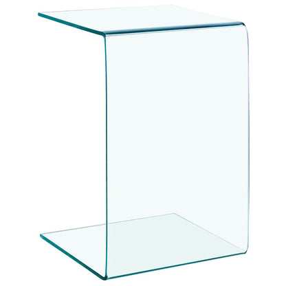 Side Table | Clear | Tempered glass | 40x40x60 cm | Tough | Side Table
