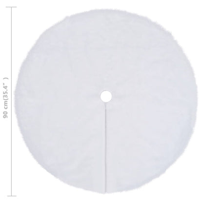 Christmas Tree Skirt White 90 cm Faux Fur