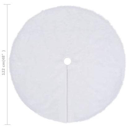 Christmas Tree Skirt White 122 cm Faux Fur