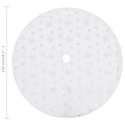 Luxury Christmas Tree Skirt White 150 cm Faux Fur
