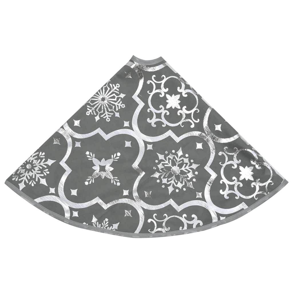 Luxury Christmas Tree Skirt with Sock Grey 150 cm Fabric