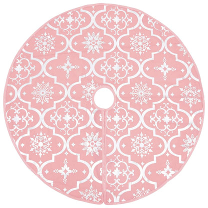 Luxury Christmas Tree Skirt with Sock Pink 90 cm Fabric