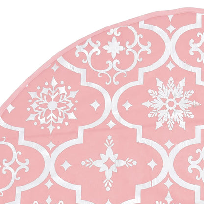 Luxury Christmas Tree Skirt with Sock Pink 122 cm Fabric