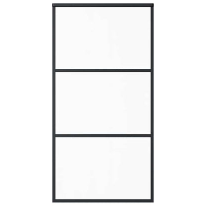 Sliding Door ESG Glass and Aluminium 102x205 cm Black