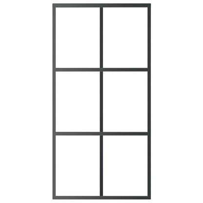 Sliding Door ESG Glass and Aluminium 102x205 cm Black