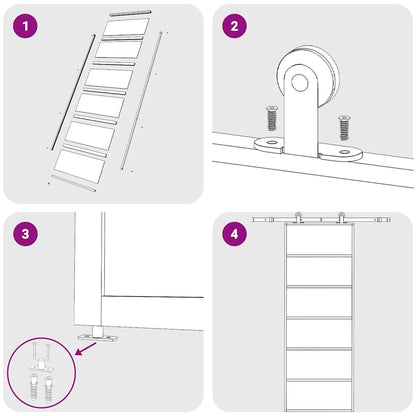 Sliding Door ESG Glass and Aluminium 76x205 cm Black