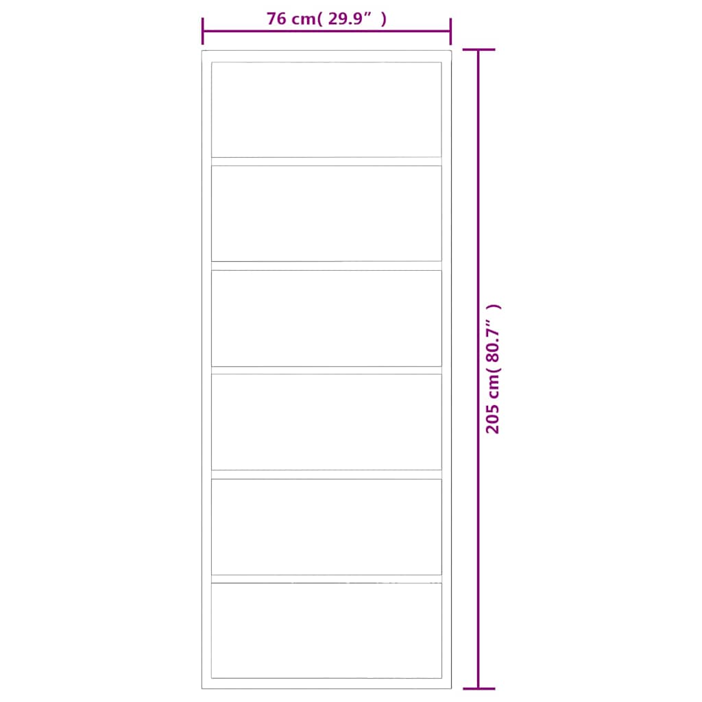 151014 vidaXL Sliding Door ESG Glass and Aluminium 76x205 cm Black