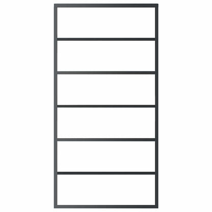 Sliding Door ESG Glass and Aluminium 102x205 cm Black