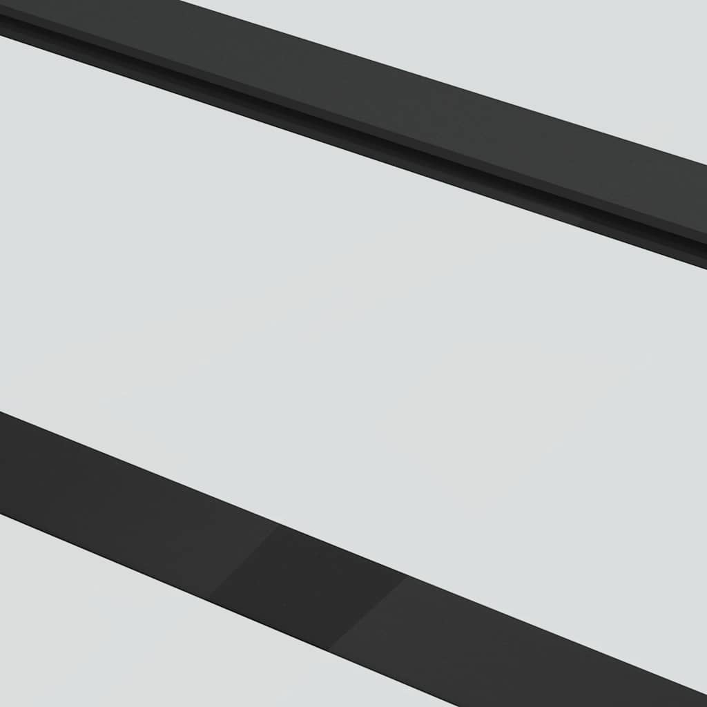 Sliding Door ESG Glass and Aluminium 102x205 cm Black