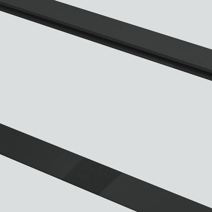 151016 vidaXL Sliding Door ESG Glass and Aluminium 102x205 cm Black