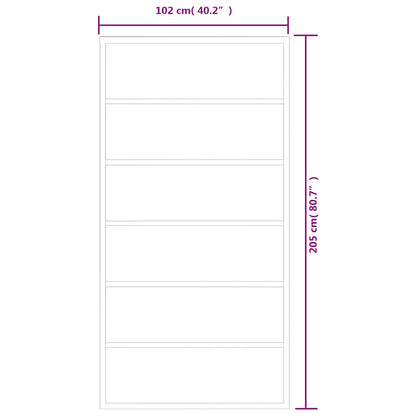 151016 vidaXL Sliding Door ESG Glass and Aluminium 102x205 cm Black