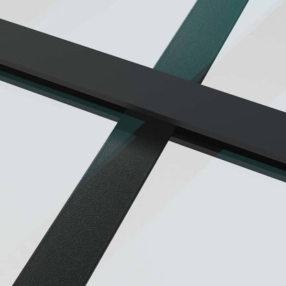 Sliding Door ESG Glass and Aluminium 76x205 cm Black