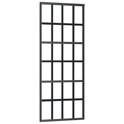 151020 vidaXL Sliding Door ESG Glass and Aluminium 76x205 cm Black