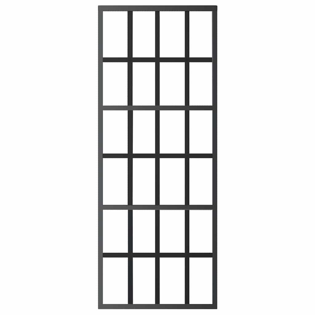 151020 vidaXL Sliding Door ESG Glass and Aluminium 76x205 cm Black