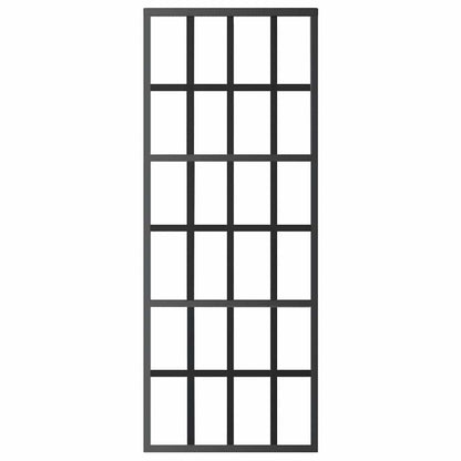 151020 vidaXL Sliding Door ESG Glass and Aluminium 76x205 cm Black