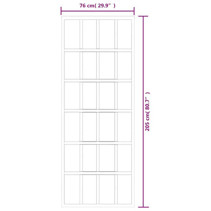 151020 vidaXL Sliding Door ESG Glass and Aluminium 76x205 cm Black