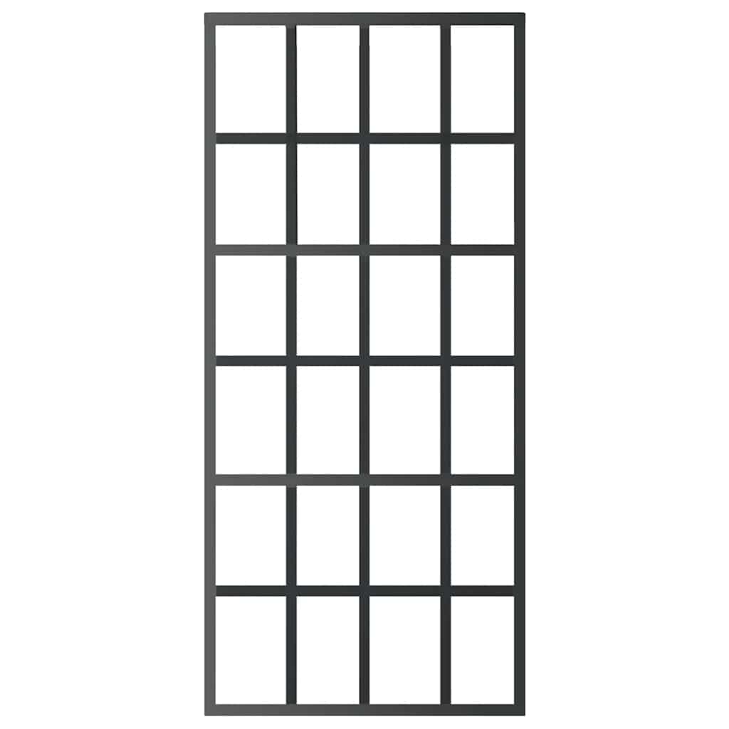 Sliding Door ESG Glass and Aluminium 90x205 cm Black