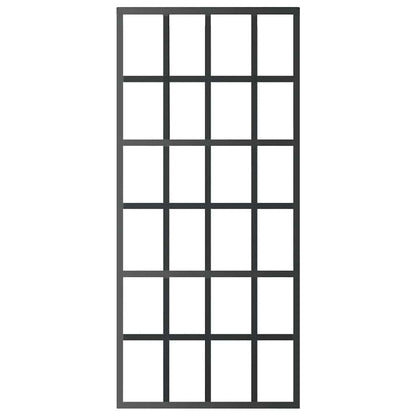 Sliding Door ESG Glass and Aluminium 90x205 cm Black