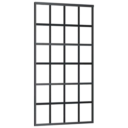 Sliding Door ESG Glass and Aluminium 102x205 cm Black