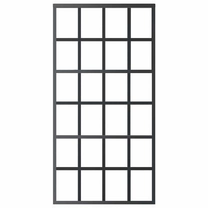 151022 vidaXL Sliding Door ESG Glass and Aluminium 102x205 cm Black