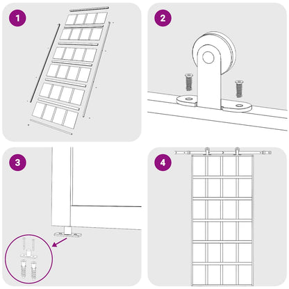 Sliding Door ESG Glass and Aluminium 102x205 cm Black