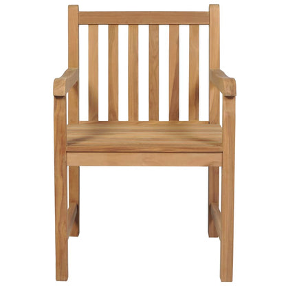 Outdoor Chair | Set of 8 | Brown | Solid teak wood | Medium | Durable
