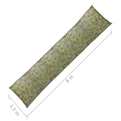 Camouflage Net with Storage Bag 1.5x8 m Green