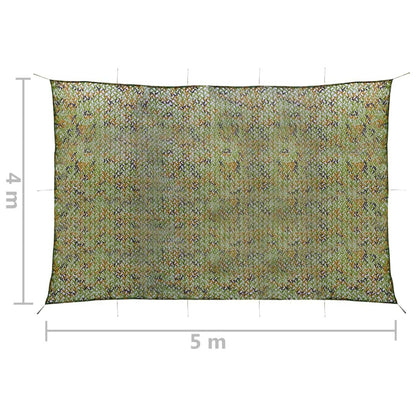 Camouflage Net with Storage Bag 4x5 m Green