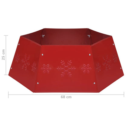 Christmas Tree Skirt Red Ø68x25 cm