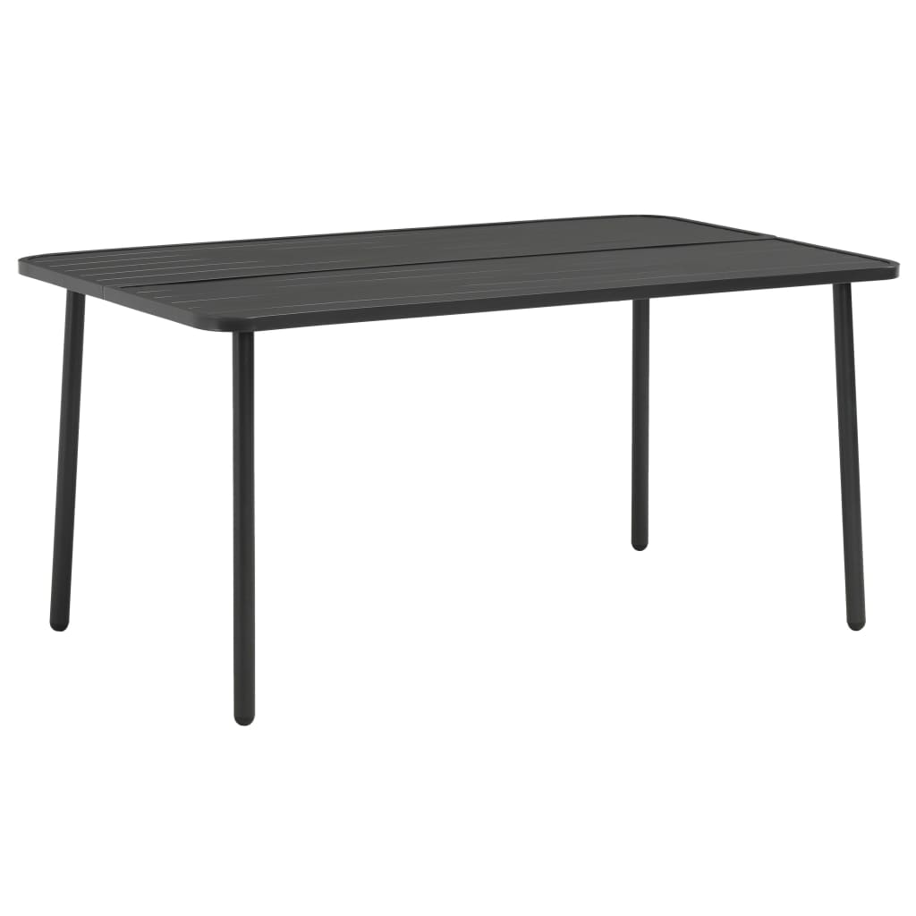 Dining Set | Dark grey | Steel with e-coated and powder-coated finish