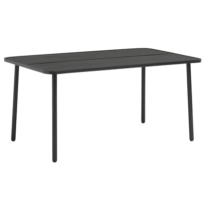 Dining Set | Dark grey | Steel with e-coated and powder-coated finish