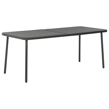 Dining Set | Dark grey | Steel with e-coated and powder-coated finish