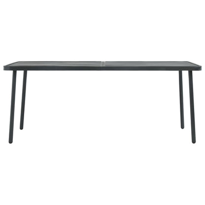 Dining Set | Dark grey | Steel with e-coated and powder-coated finish