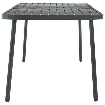 Dining Set | Dark grey | Steel with e-coated and powder-coated finish