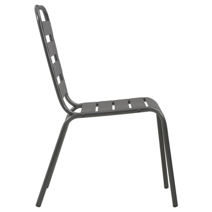 Dining Set | Dark grey | Steel with e-coated and powder-coated finish