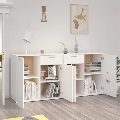 Sideboard White 160x36x75 cm Engineered Wood