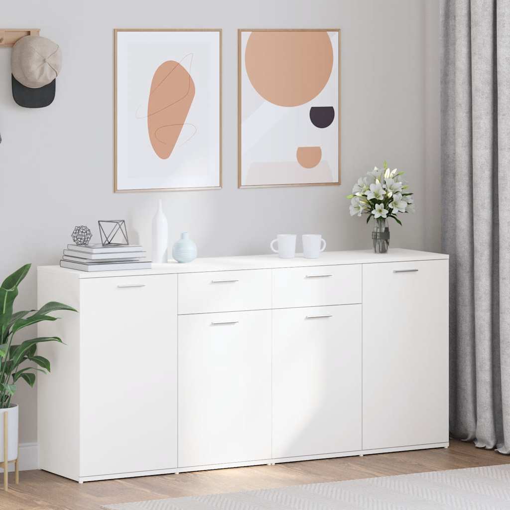 Sideboard White 160x36x75 cm Engineered Wood